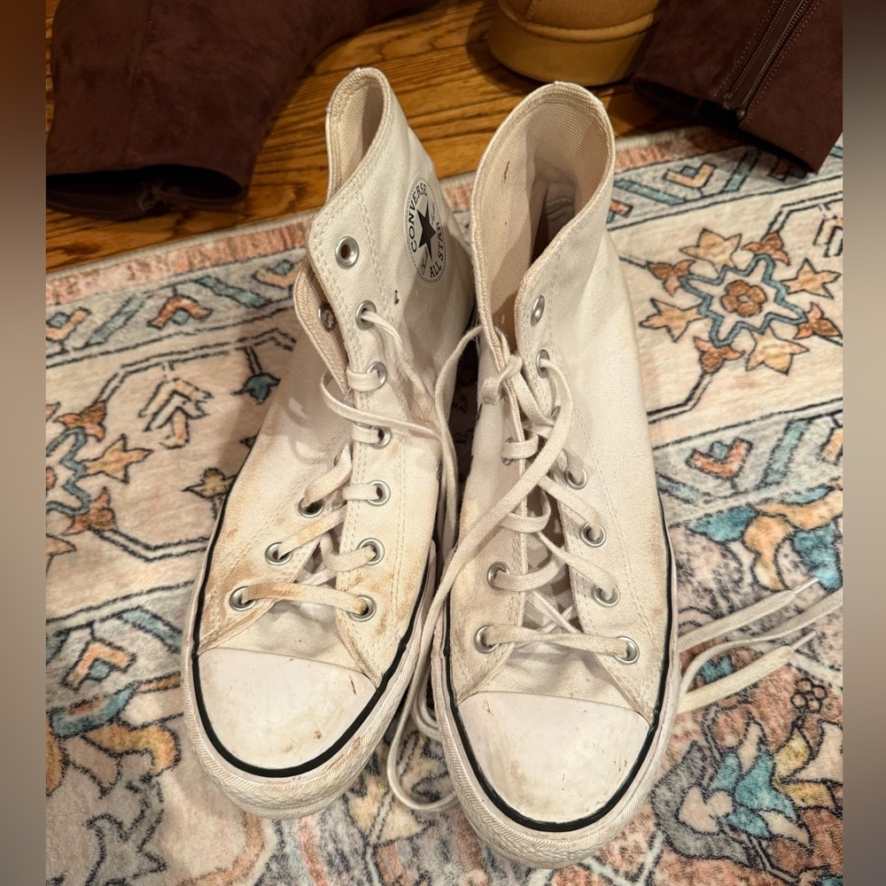 Converse white High-Top platform Sneakers